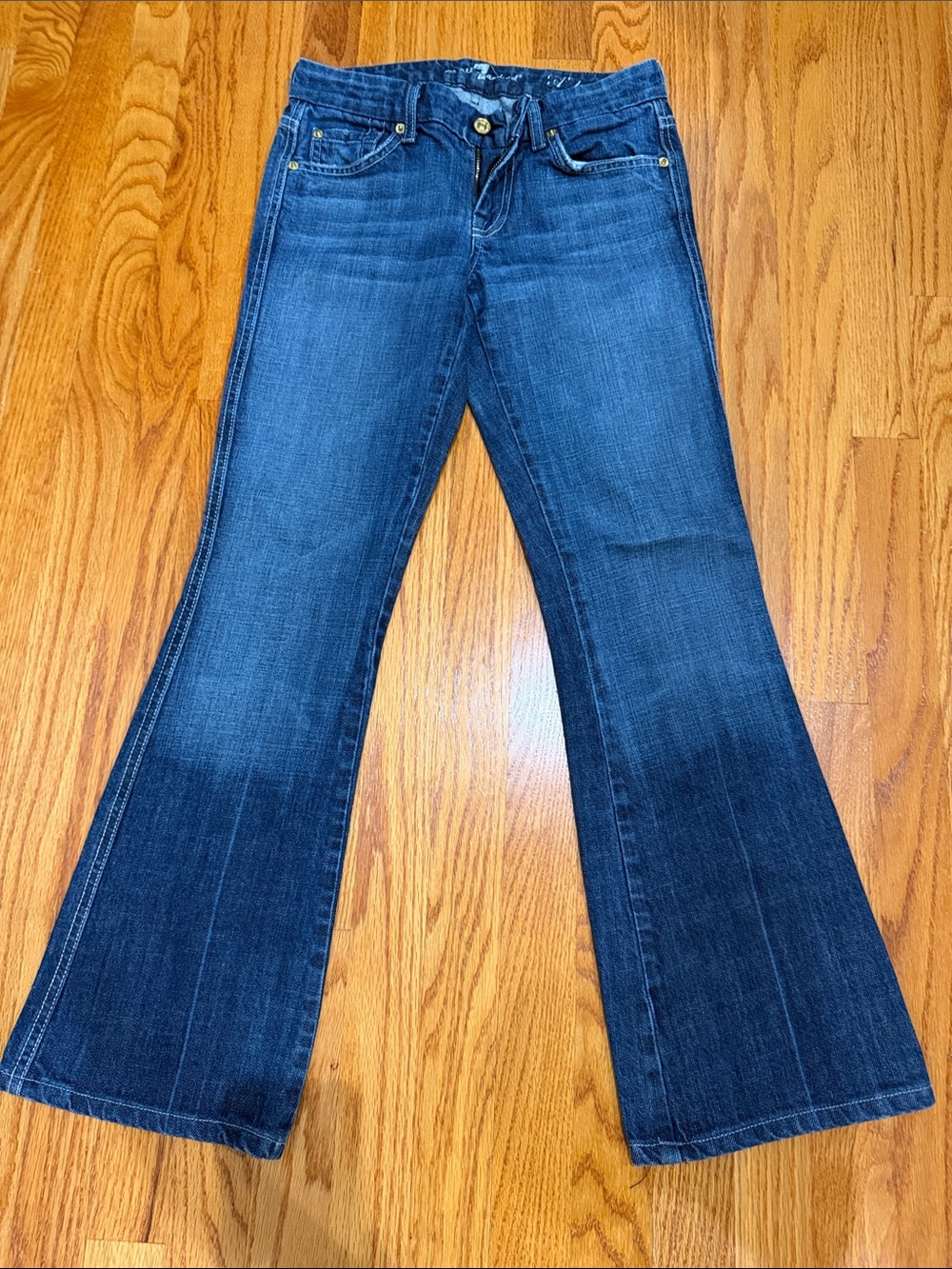 7 For All Mankind Dark Blue Flare Jeans